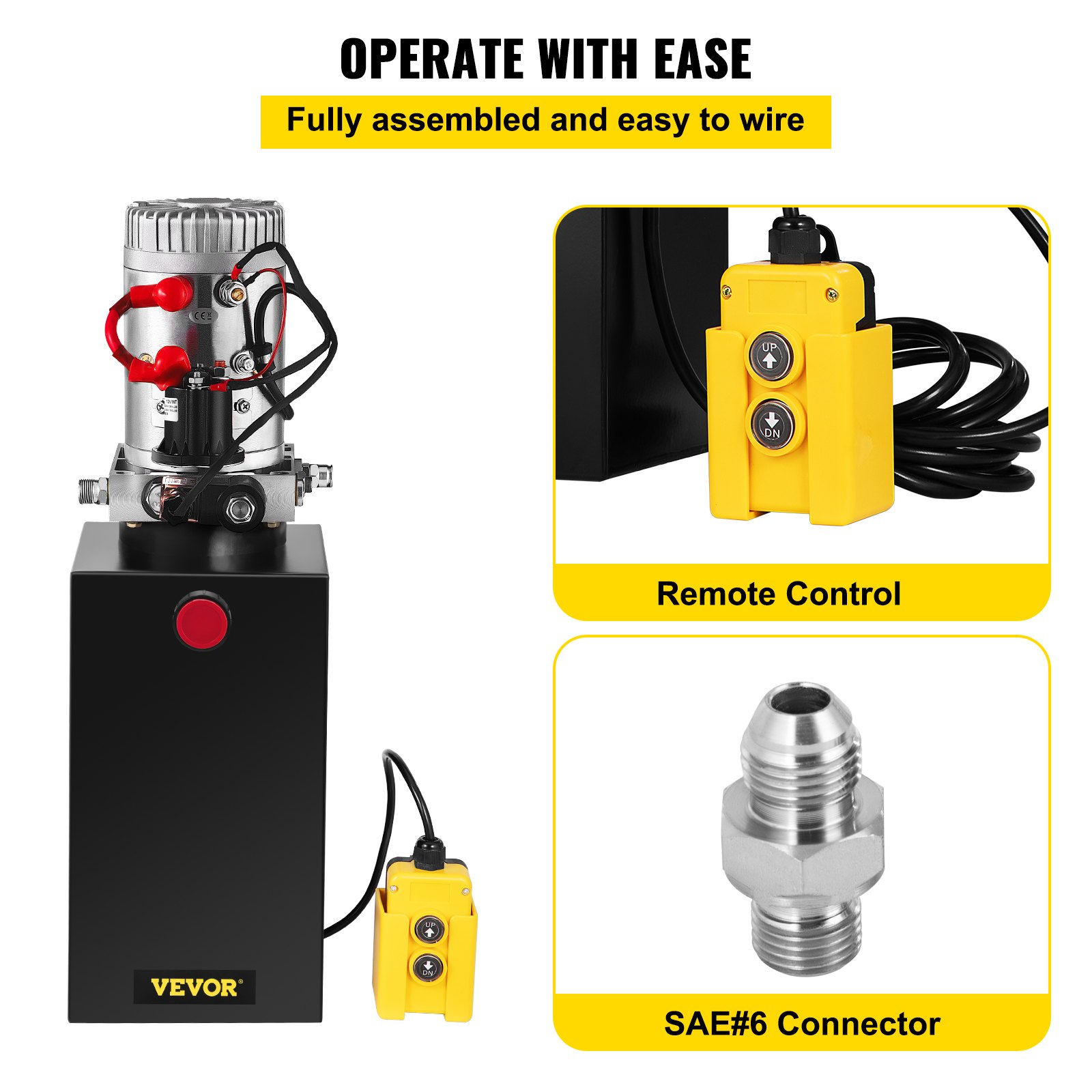 Hidraulični agregat 12 V, 9,46 l – čelična jednostruko djelujuća hidraulična pumpa za kiper - Slika 4