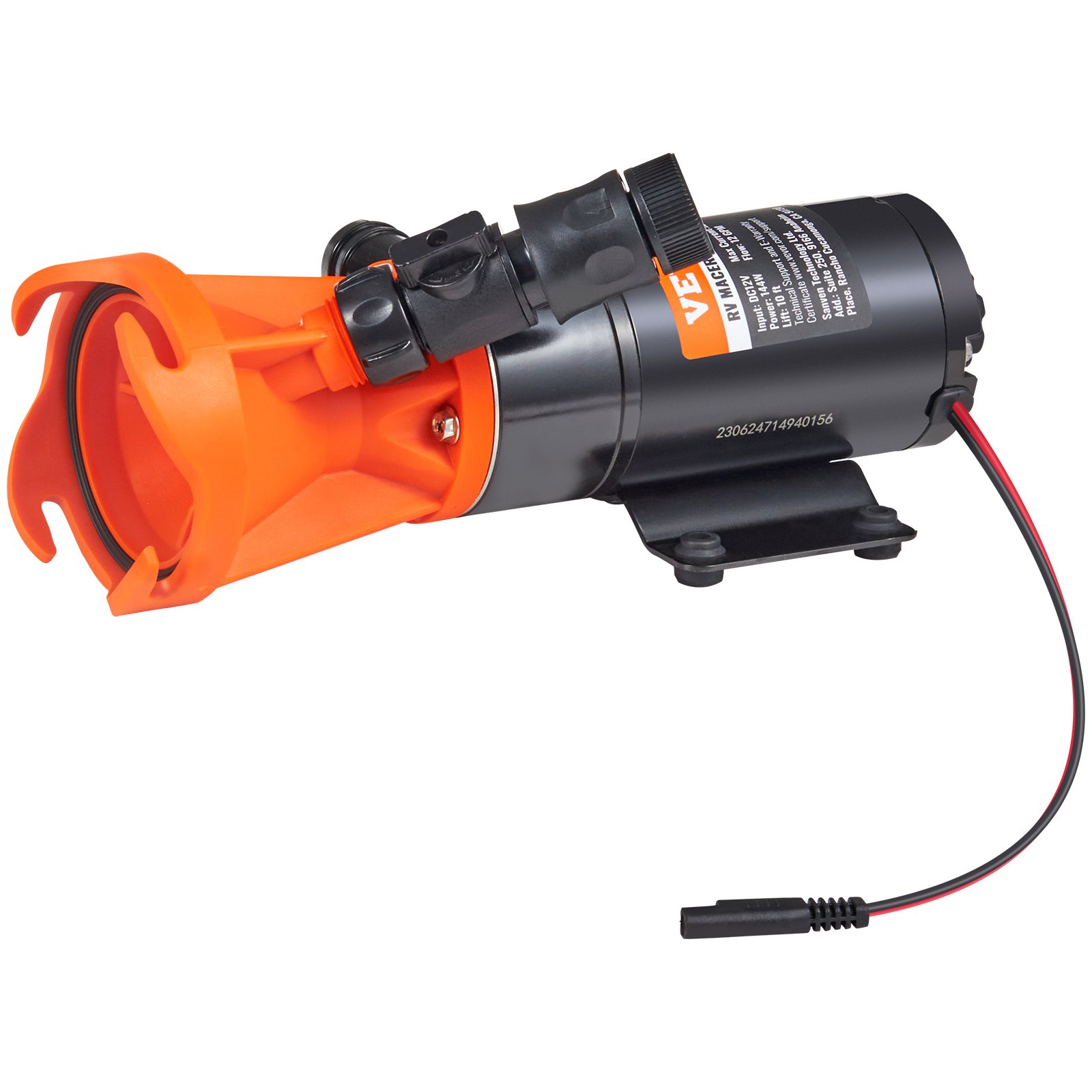 Prijenosna 12 V pumpa za otpadne vode (45 l/min) sa sjeckalicom, brzim priključkom, metalnom stezaljkom za crijevo i kabelom za napajanje – za kamper, brod i plovila - Slika 11