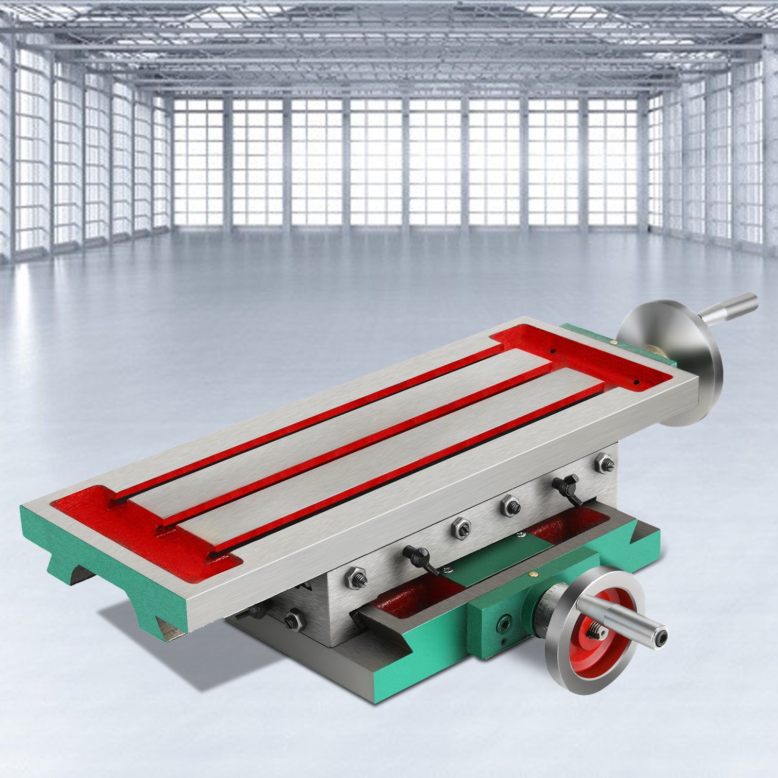 Križni glodalni stol 450 × 170 mm, 30 kg – 2 osi, 4 smjera, univerzalan radni stol za stupačne bušilice i glodalice - Slika 8