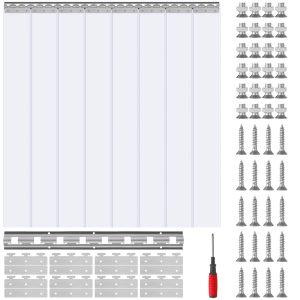 Set od 8 prozirnih PVC trakastih lamela, 122 x 213,4 cm