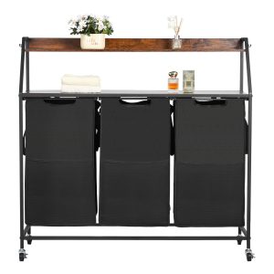 Košara za rublje – sakupljač i razvrstavač s 3 pretinca i 2 razine